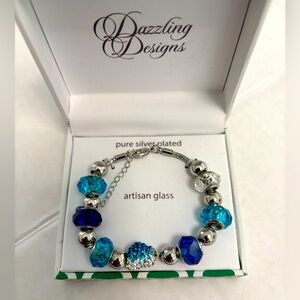 DAZZLING DESIGNS Artisan Glass Bracelet NWT